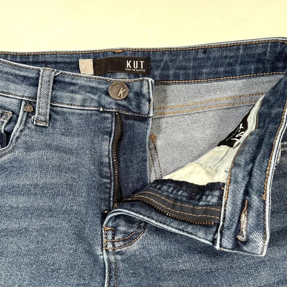Kut Women's Size 2‎ (28 x 26) Raw Hem Blue Denim Jeans